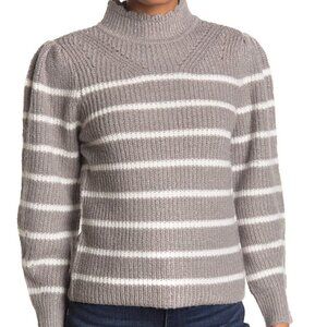 Femme by Design BNWOT scalloped mock neck striped sweater Small